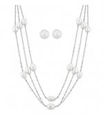 White pearl necklaces