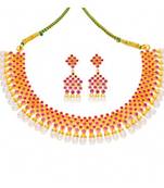 Multicolor pearl necklaces