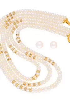Multicolor pearl necklaces