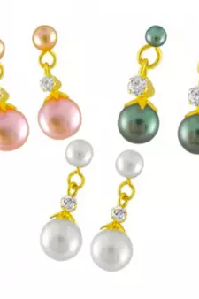 Multicolor pearl danglers-drops