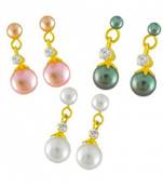 Multicolor pearl danglers-drops