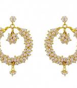 White pearl chandbali