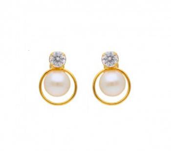 White pearl studs 1