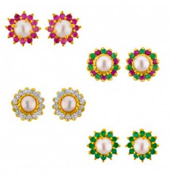 Multicolor pearl studs 1