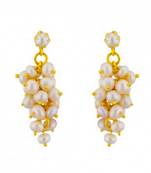 White pearl danglers-drops