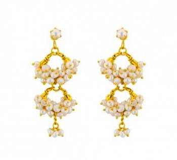 White pearl danglers-drops 1