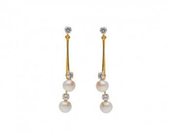 White pearl danglers-drops 1