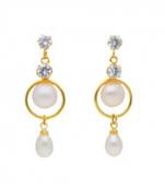 White pearl danglers-drops