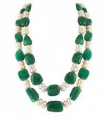 Multicolor pearl necklaces
