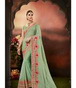 Pista Color Georgette Saree