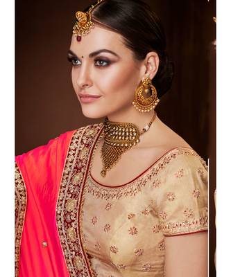 Peach Color Georgette Saree 2