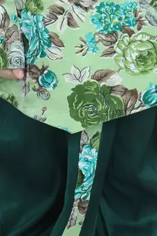 Green Printed Sherwani Dhoti Set for Boys