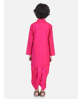 Pink Camel Hand Embroidered Dhoti Kurta 4