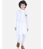 White Camel Hand Embroidered Dhoti Kurta