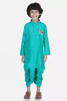 Green Camel Hand Embroidered Dhoti Kurta