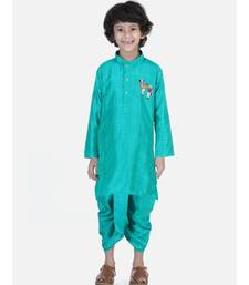Green Camel Hand Embroidered Dhoti Kurta