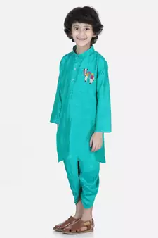 Green Camel Hand Embroidered Dhoti Kurta