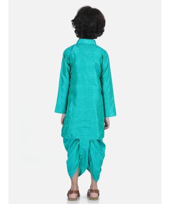 Green Camel Hand Embroidered Dhoti Kurta 4