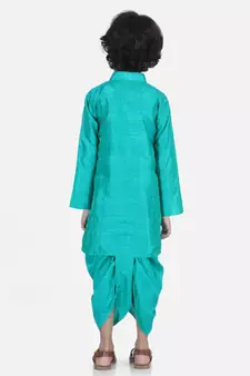 Green Camel Hand Embroidered Dhoti Kurta