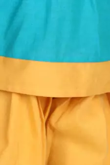 Green Mor Embroidery Top Dhoti For Girls