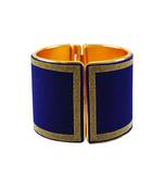 Blue Stone Stud Brass Bangle