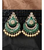 Styylo Fashion Traditional Gold Plated Enamelled Pearl Light Weight Earring