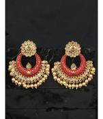 Styylo Fashion Traditional Gold Plated Enamelled Pearl Light Weight Earring