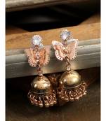 Styylo Fashion Gold Plated Stylish Partywear Butterfly Shape Jhumka Earring