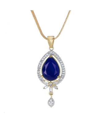 Styylo Fashion Party Wear American Diamond Pendant with Chain And Earring 3