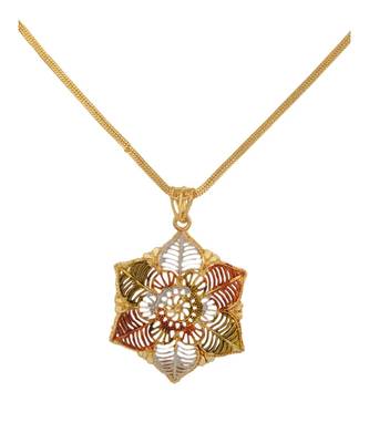 Styylo Fashion Party Wear Light Weight Enamelled Star Shape Pendant with Chain 3
