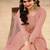 Light Pink Dolla silk Gown Stle Semi stitched Gwon Suit with Nice Embroidery work
