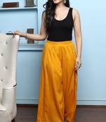 MUSTARD SOLID RAYON PALAZZO