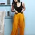 MUSTARD SOLID RAYON PALAZZO