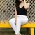 WHITE SOLID COTTON FLEX PANT