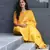 MUSTARD SOLID KURTA WITH PANT AND CHANDHERI DUPATTA