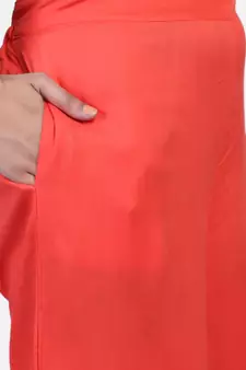 Coral Solid Rayon Palazzo