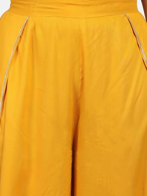 Mustard Solid Rayon Palazzo 8