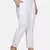 WHITE SOLID COTTON FLEX PANT