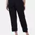 BLACK SOLID COTTON FLEX PANT