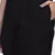 BLACK SOLID COTTON FLEX PANT