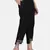 BLACK SOLID COTTON FLEX PANT