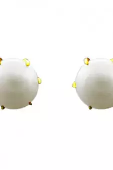 White pearl earrings