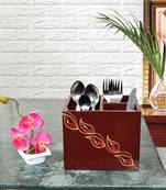 Lalhaveli Desk Organizer Pen Pencil Spoon Fork Holder Dining Table Decor Storage Box (7X6X5.5 Inch)