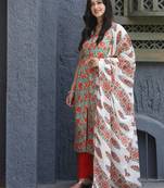 YELLOW FLORAL PRINTED KURTA WITH PANT AND DUPATTA