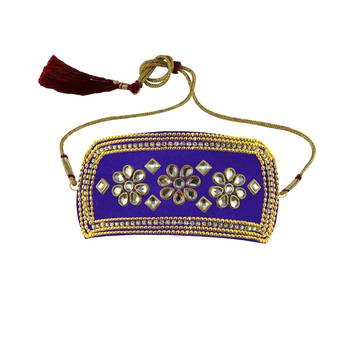 Blue Stone Stud Brass Bajubandh 1