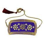 Blue Stone Stud Brass Bajubandh