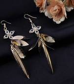 Sterling Golden Earrings for Girls and Women Sterling Silver Drops & Danglers