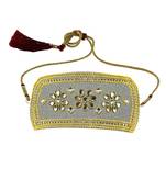 White Stone Stud Brass Bajubandh