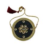 Black Stone Stud Brass Bajubandh