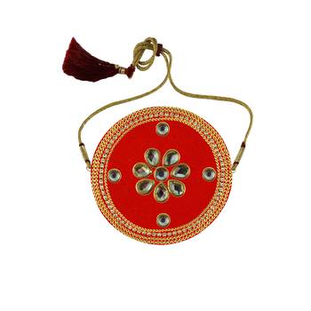 Red Stone Stud Brass Bajubandh 1